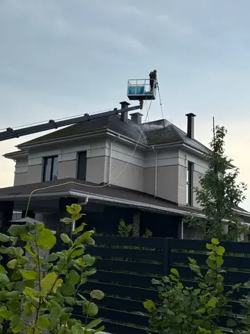 Мойка крыши с вышки 2
