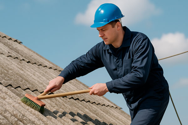 Как правильно чистить крышу из шифера